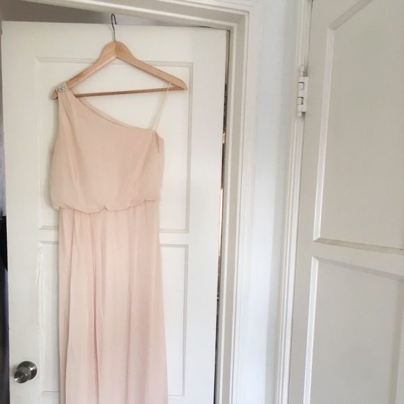 Adrianna Papell One-Shoulder Chiffon Draped Gown